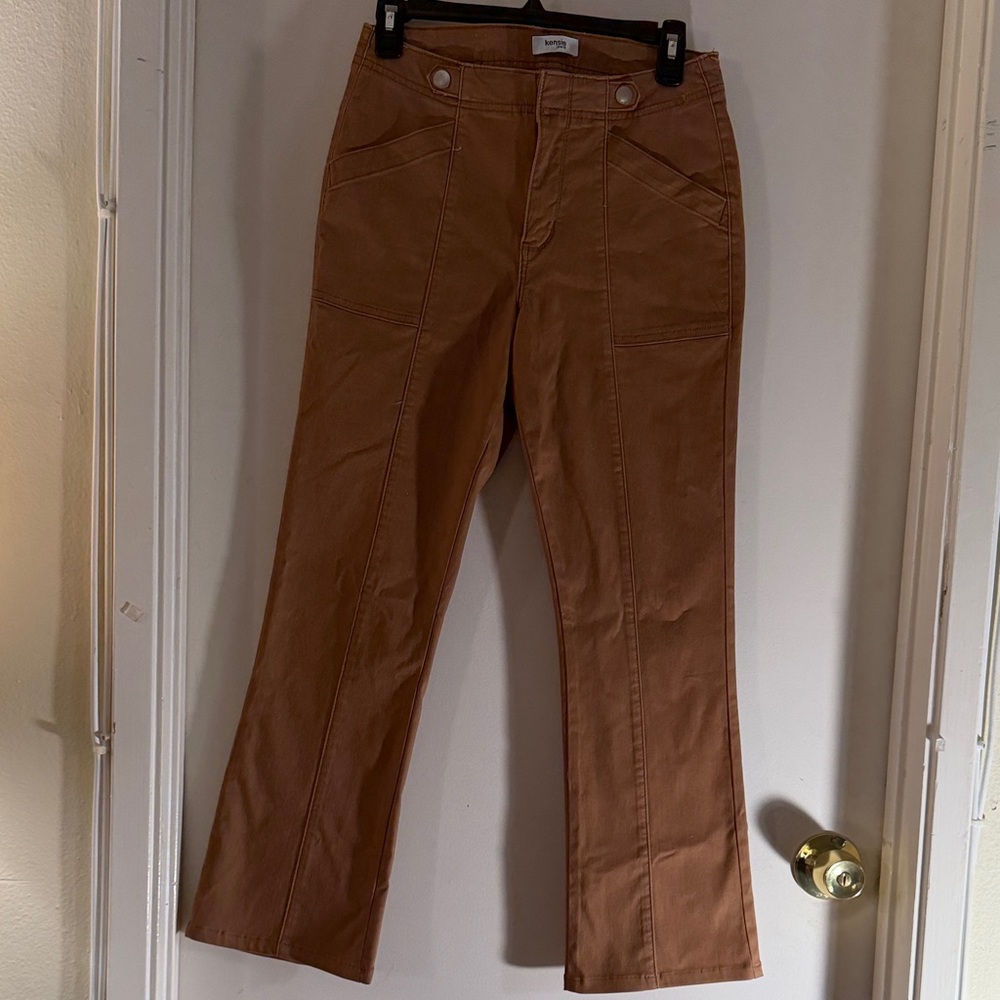 Kensie Women's Brown Wide-Leg Jeans